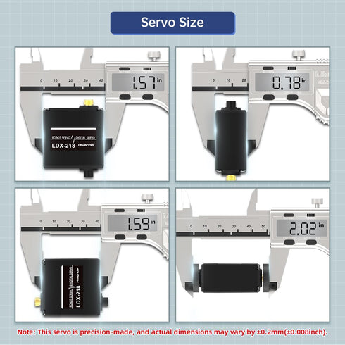LDX-218 Standard Digital Servo, Full Metal Gear, 17kg High Torque, Dual Ball Bearing for Robot (Control Angle 180)