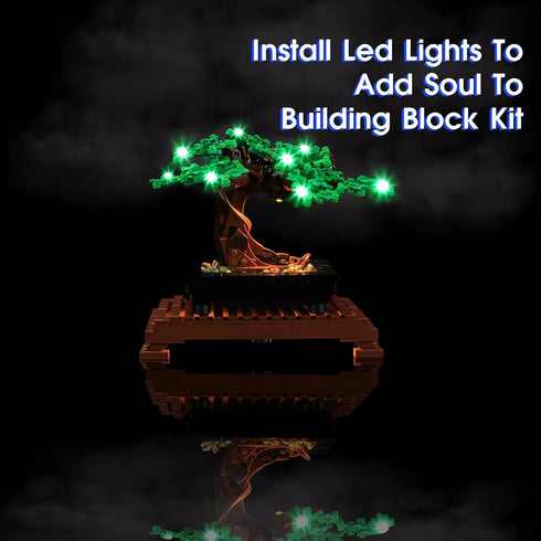 Vaodest LED Light for Lego Bonsai Tree 10281 Model, Compatible with Model 10281, Green