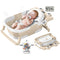 WyfKyd Collapsible Baby Bathtub for Infants to Toddler with Real-time Temp Monitor+Floating Cushion,Foldable