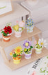 Jollcnoia Tulip Mini Flower Bonsai Building Toy Potted Plant Blocks Artificial Particle Flower Botanical