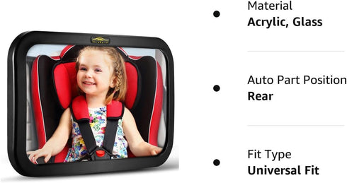 Baby Car Mirror DARVIQS Seat Monitor Infant Child in Rear Facing Seat Wide View Adjustable