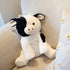 Calf Cow Stuffed Animals Plush Toys for Kids Boy Girl Bedtime Birthday Gift, Stuffed Holstein Friesian Cow, 14 inches Black and White