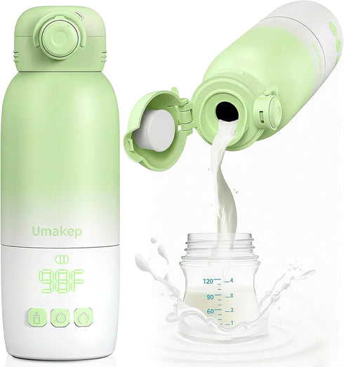 Umakep Portable Bottle Warmer, Large 12oz Capacity with Dual Heating Modes for Breast