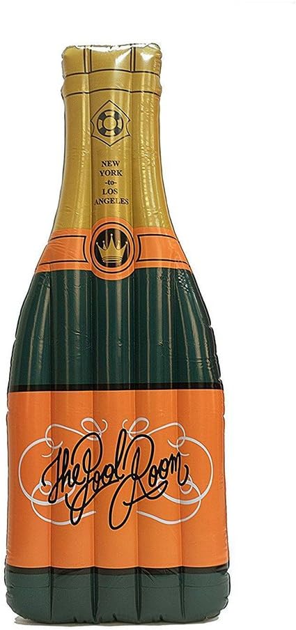 Giant Inflatable Champagne Bottle Pool Float, Large Outdoor Swimming Pool Inflatable Toy for Water Fun