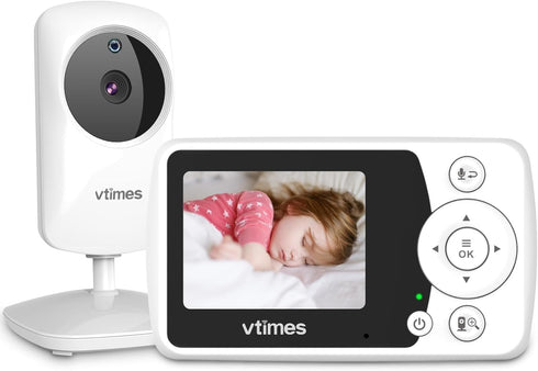 VTimes Baby Monitor with Camera and Audio, Video Baby Monitor No WiFi Night