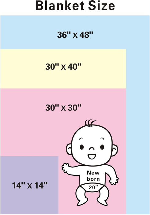 American Baby Company Fleece Blanket with Silk-Like Satin Trim - Soft, Warm & Cozy, Blue, 30" x 40" for Baby Carrier,