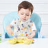 6 Pcs Baby Feeding Bibs Toddler Waterproof Bib Set with Crumb Catcher Pocket for 6-12 Months