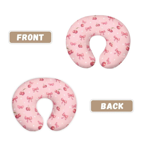 Qehuruxo Bow Baby Nursing Pillow Cover Cherry Ultra Soft Comfortable Newborn Nursing Pillow Case Stain Resistant