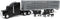 ERTL 1/64 Black Semi Truck with Cattle Trailer and Cattle 45967
