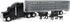 ERTL 1/64 Black Semi Truck with Cattle Trailer and Cattle 45967