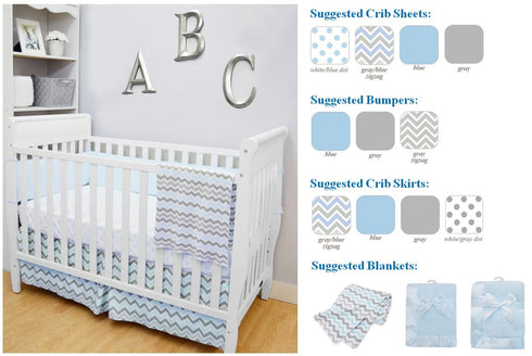 American Baby Company 100% Natural Cotton Sweater Knit Swaddle Blanket, Soft Breathable Blue for Boys and Girls