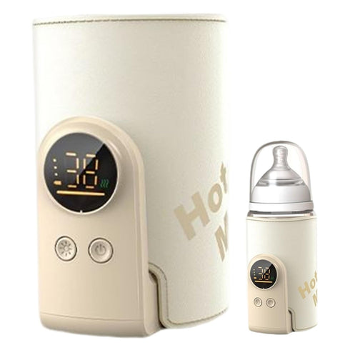 Xoeryoy Bottle Warmer for Travel, Fast Heating & Precise Temperature Control Baby Bottle Warmer with LCD Display