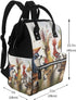 QSMJKLD Backpack Mommy Daypack Animal party Diaper Bag with Changing Pad, Pacifier Holder - Multifunction Travel Nappy
