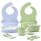 Teenyyou 9 Pcs Porcelain Kids Plates and Bowls Feeding Set with Suction,