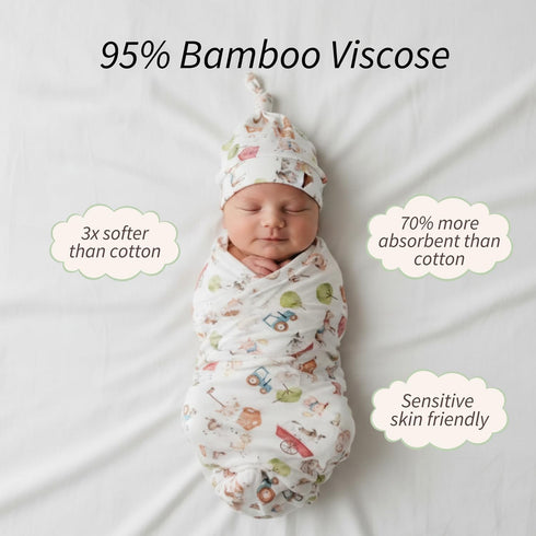 Set 95% 0-3 Swaddles for Newborns Baby Blanket Ultra-Soft Bamboo Viscose Baby Swaddle for Months | Newborn Essentials