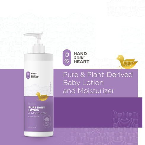 Hand over Heart Plant Derived Baby Lotion and Moisturizer - Hypoallergenic Skin Care - Contains Soothing Ingredients