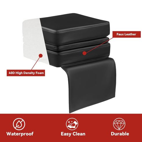 3-10 14.5"x11" HOMBYS Adjustable Salon Booster Seat for Kids Leather Children Cushion for Barber Chair, Cushion