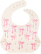 Remerry Silicone Bib for Baby Girls, Pink Waterproof Feeding Bib with Pocket