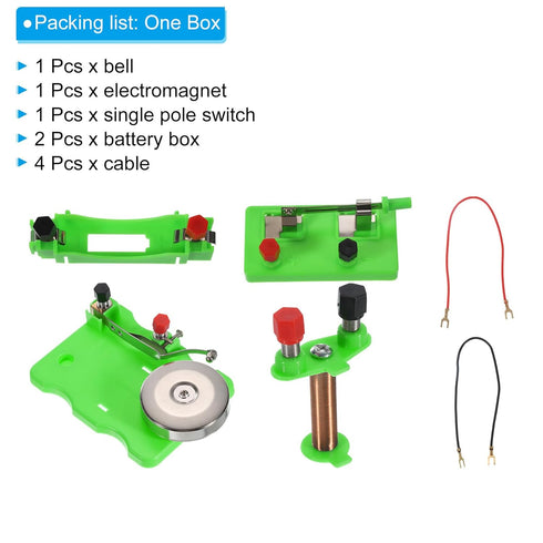 PATIKIL Physical Experiment Set, Electric Bell Magnetism Experiment Kits, Induction Circuit for Educational Teaching