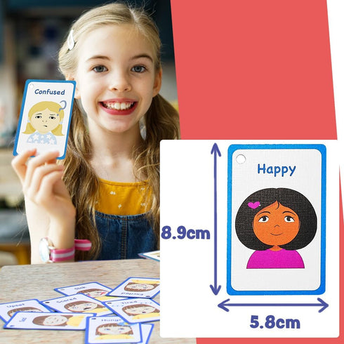 My Feelings and Emotion Girls Flash Cards - Visual Aid for Special Ed, Autism, Speech Delay