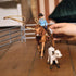 Schleich Farm World Rodeo Roping Playset - Cowgirl Rider Figurine with Cow, Pen, Rope, 9-Piece Toy