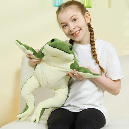 MorisMos Giant Frog Stuffed Animal - 22 Inch Large Green Plush Pillow for Kids