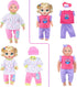 10 Sets 10/12/14 Inch iBayda Doll Clothes & Accessories - Playtime Outfits with Hats and Headbands for New Born Baby