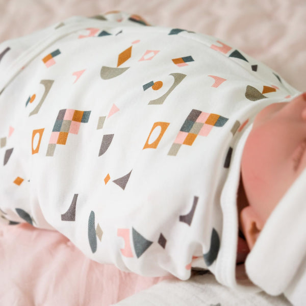 Infant Baby Swaddle Blanket - Safe Infant Sleep Zip Swaddle (ToyBlock Print Sleepsack 1PACK)