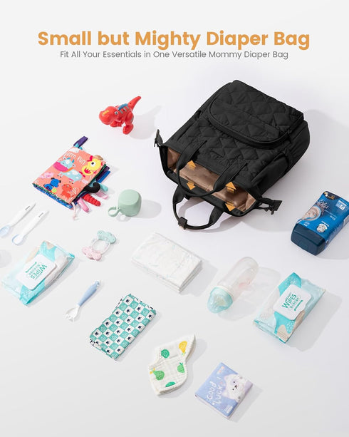 Backpack, Backpack LOVEVOOK Small Diaper Bag Mini Baby Bag for Girl Boy with Changing Pad, Diaper for Mom Dad