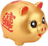 Creative Golden Piggy Bank, Large Capacity Cute Plastic Pig Toy, Anti-Fall Money Cash Collectible Saving Box for Kids
