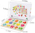 GRINNNIE Wooden Peg Puzzle, 4 PCS Montessori Learning Puzzles for Toddlers 2-4 Years, Numbers, Letters, Animals Gifts