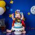 3 2 1 Boy Rocket's Cosmic Birthday Crown - Space Theme High Chair Banner, Lift-Off, Circle The Sun, Rocket Ship Style