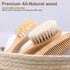 Set Personalized Wooden Hair Brush with Soft Goat Bristles - Perfect for Newborns and Toddlers, Cradle Cap Brush