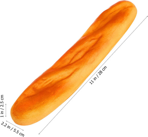 ULTNICE 3pcs Playset Artificial French Long Bread Loaf Lifelike Fake Dessert Cake Food Pretend Play Food Toys