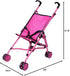 Precious Toys Hot Pink Baby Doll Stroller, Swivelling Wheels, Toy Stroller for Girls 2 Years & Older