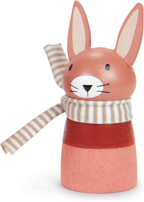3+ Tender Leaf Toys - Swifty Bird - Solid Wood Bird Toy with Removeable Bunny Character - Open-Ended Play Toy