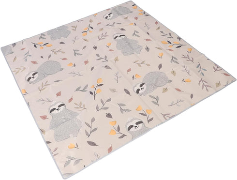 ICRPSTU Under High Chair Mat, 130x130cm Oxford Cloth Non Slip Washable Portable Baby