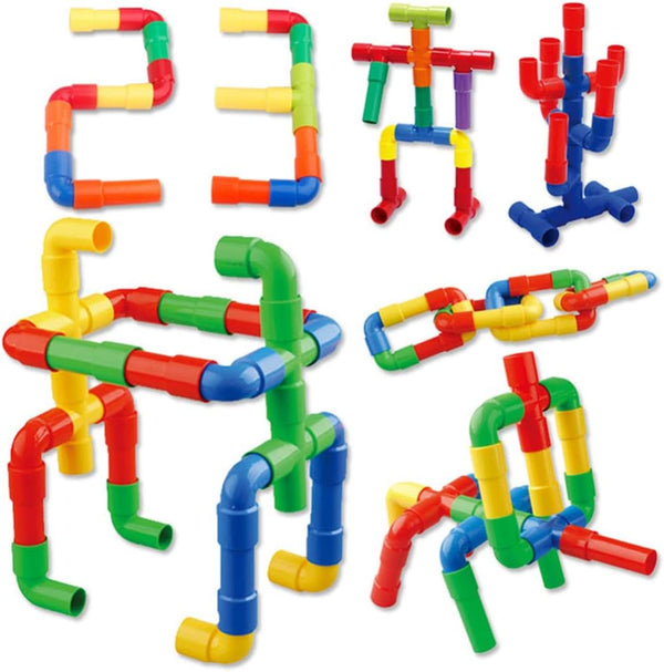 1 Set of STEM Building Blocks Toy, Tube Locks Construction Set for Boys and Girls Educational Learning Toys