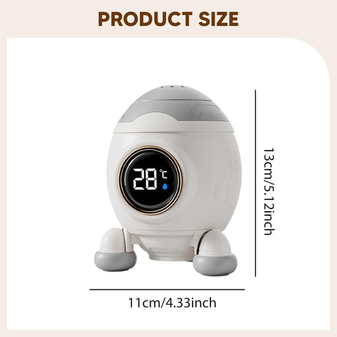 Zani Puff Baby Bath Thermometer Digital Water Thermometer Waterproof for Bathtub Infant Bathroom Household- Spaceship
