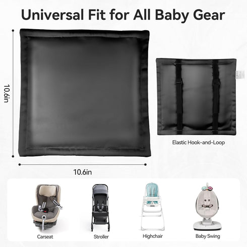 Sprouterie 2pcs Silky Head Carseat Cover for Babies Satin Head Cover Silk Feeling for Baby Car Seat Canopy Headrest