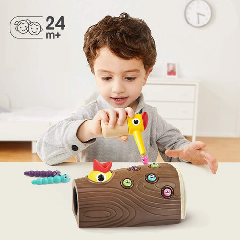 TOP BRIGHT Montessori Toys for 2 Year Olds, Magnetic Bird Feeding Game for Fine Motor Skills Development