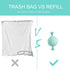 Zippland 330 8 Count Diaper Pail Liner Refills Bags Compatible with Janibell Akord Series Adult Diaper System, Green
