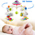 108 Mini Tudou Musical Baby Crib Mobile Toy with Lights and Music, Star Projector Function and Cartoon Rattles, Remote