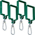 Dunzy 4 Pieces Metal Swing Set Accessories, Snap Hooks and Hangers for Connecting to Wooden Sets