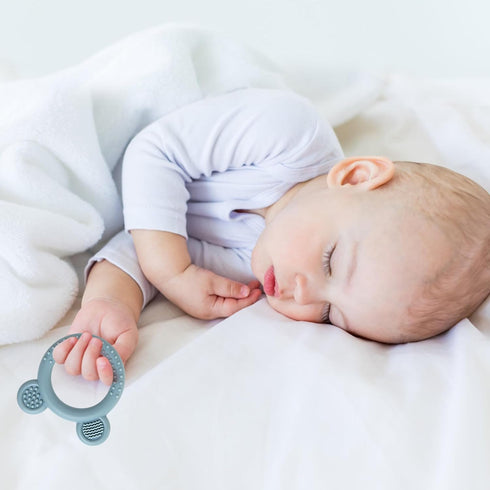 Teething Toys for Babies 0-6 Months, 3 Pack Silicone Baby Toys, BPA Free Soft Textured Relief for Sore Gums