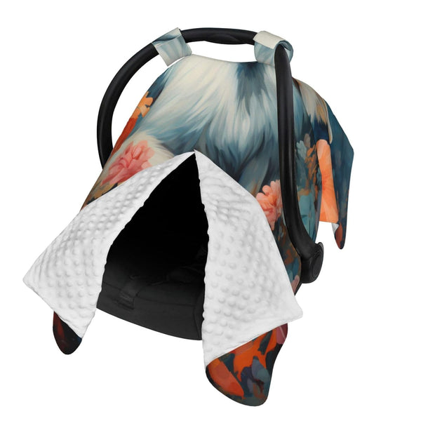 Zhbvncp Cute Fox Flower Baby Car Seat Cover & Breastfeeding Nursing Cover -