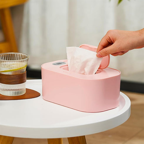 Generic Baby Wipe Warmer,Portable Large Capacity Wipes Warmer Dispenser with LED Display,USB Powered,with Temperature