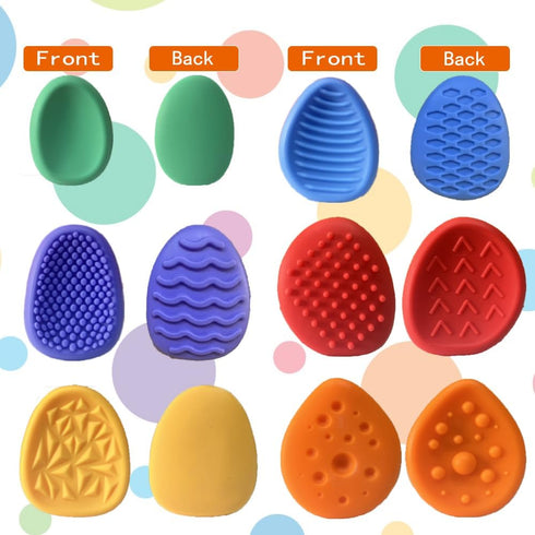 DENEZE 18pcs Easter Basket Stuffers Fidget Toys Sensory Stone for KidsTextured Soft Worry Stone for Autism Kids Calming