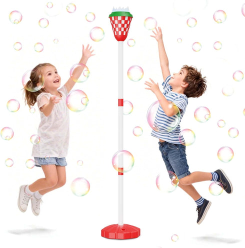 MLDKA Bubble Machine for Kids, Garden Lamp Bubble Toy with Colorful Lighting and