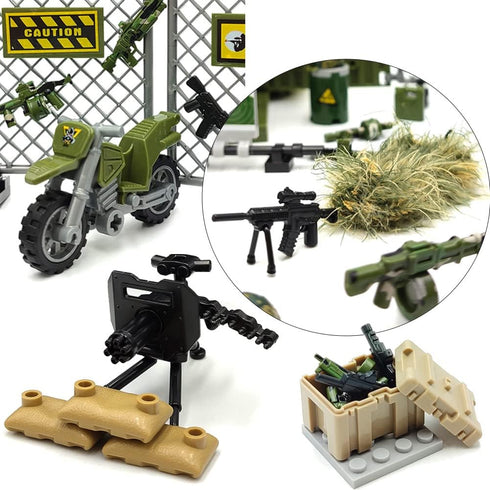 WW2 Army Military Guns, Weapons and Armor Toy, Thunder Containers Building Block Battle Sets for Kids
